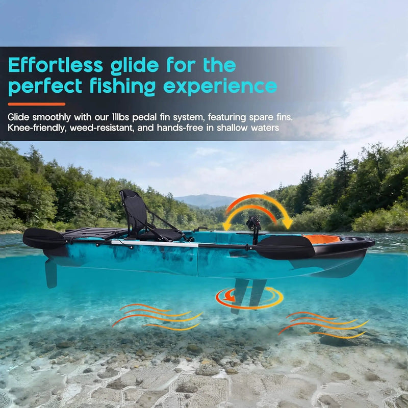 Lightweight 10FT 1-Person Modular Fishing Kayak With Fin Drive System (SAK21489) by SAKSBY WHOLESALE