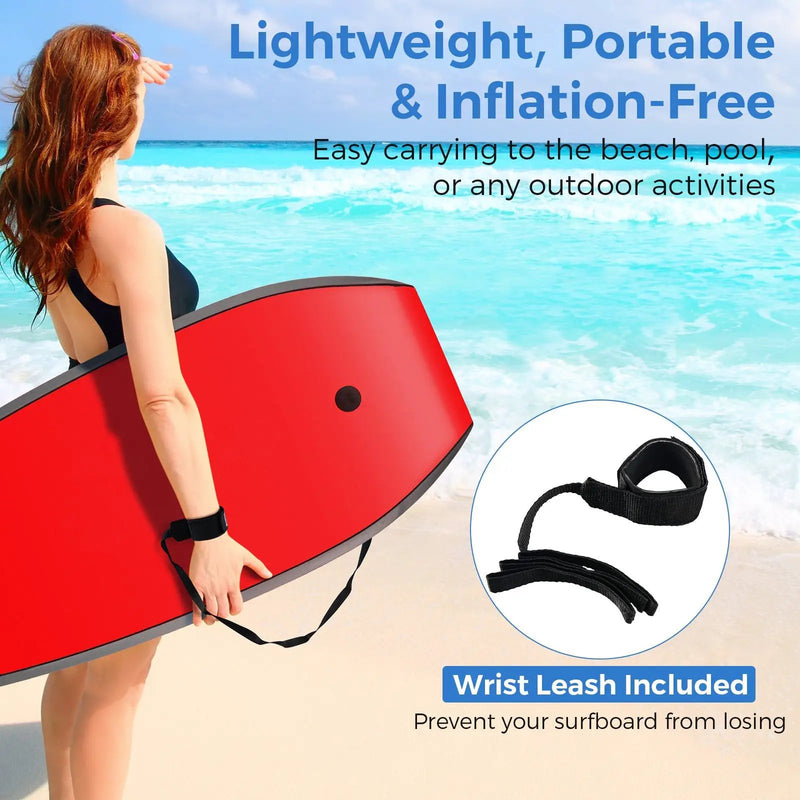 33/37/41 Inches Lightweight Body Board Boogie Board with EPS Core XPE Deck HDPE Bottom Multicolor2 by DirectDeals