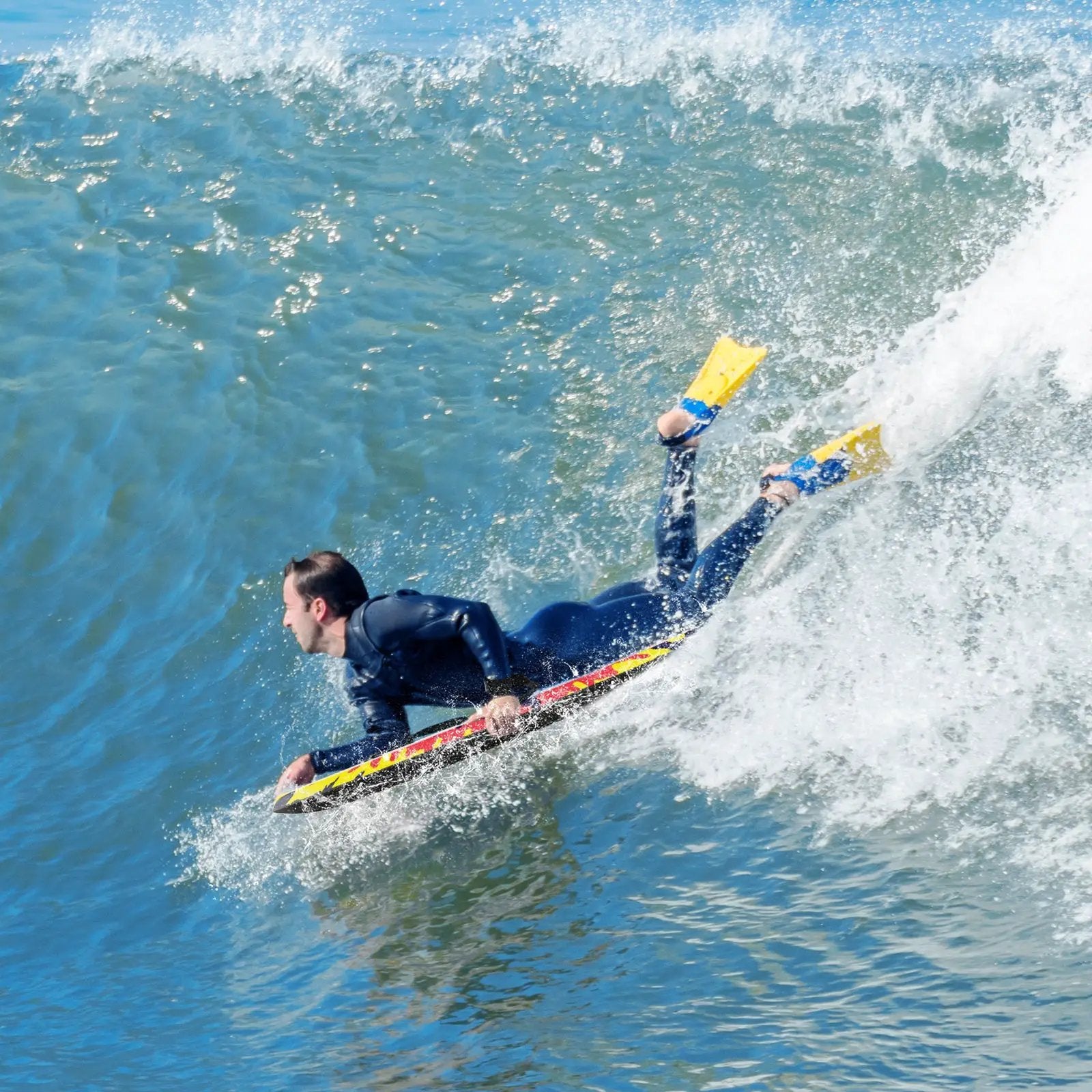 33/37/41 Inches Lightweight Body Board Boogie Board with EPS Core XPE Deck HDPE Bottom Multicolor3 by DirectDeals
