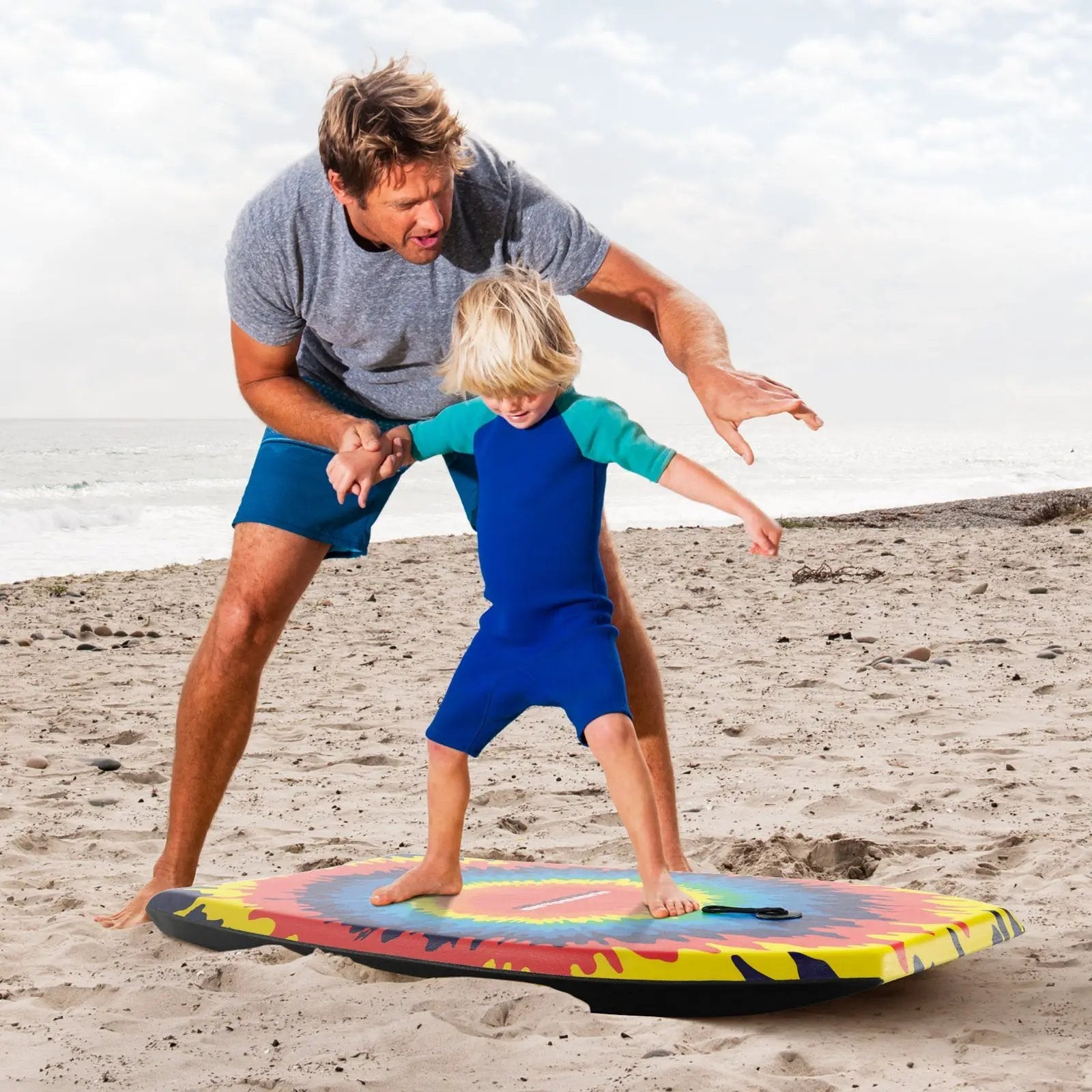33/37/41 Inches Lightweight Body Board Boogie Board with EPS Core XPE Deck HDPE Bottom Multicolor3 by DirectDeals