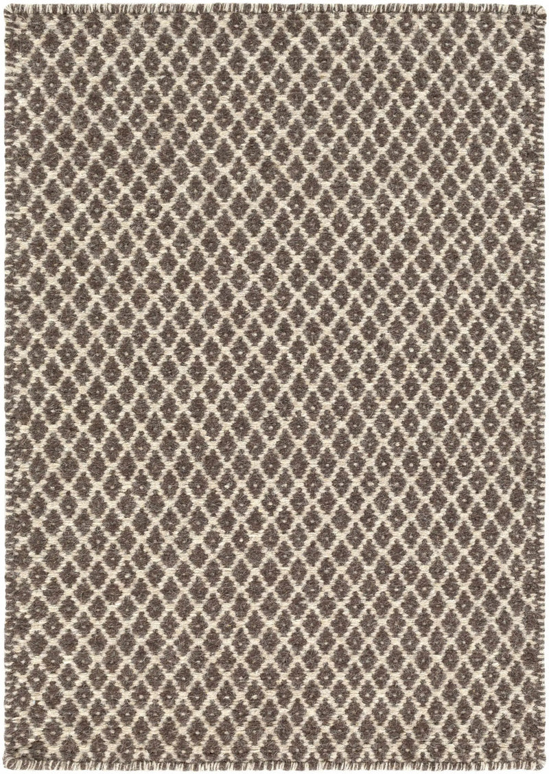 Lingo Brown Trellis Flatweave Rug - Clearance by Boutique Rugs