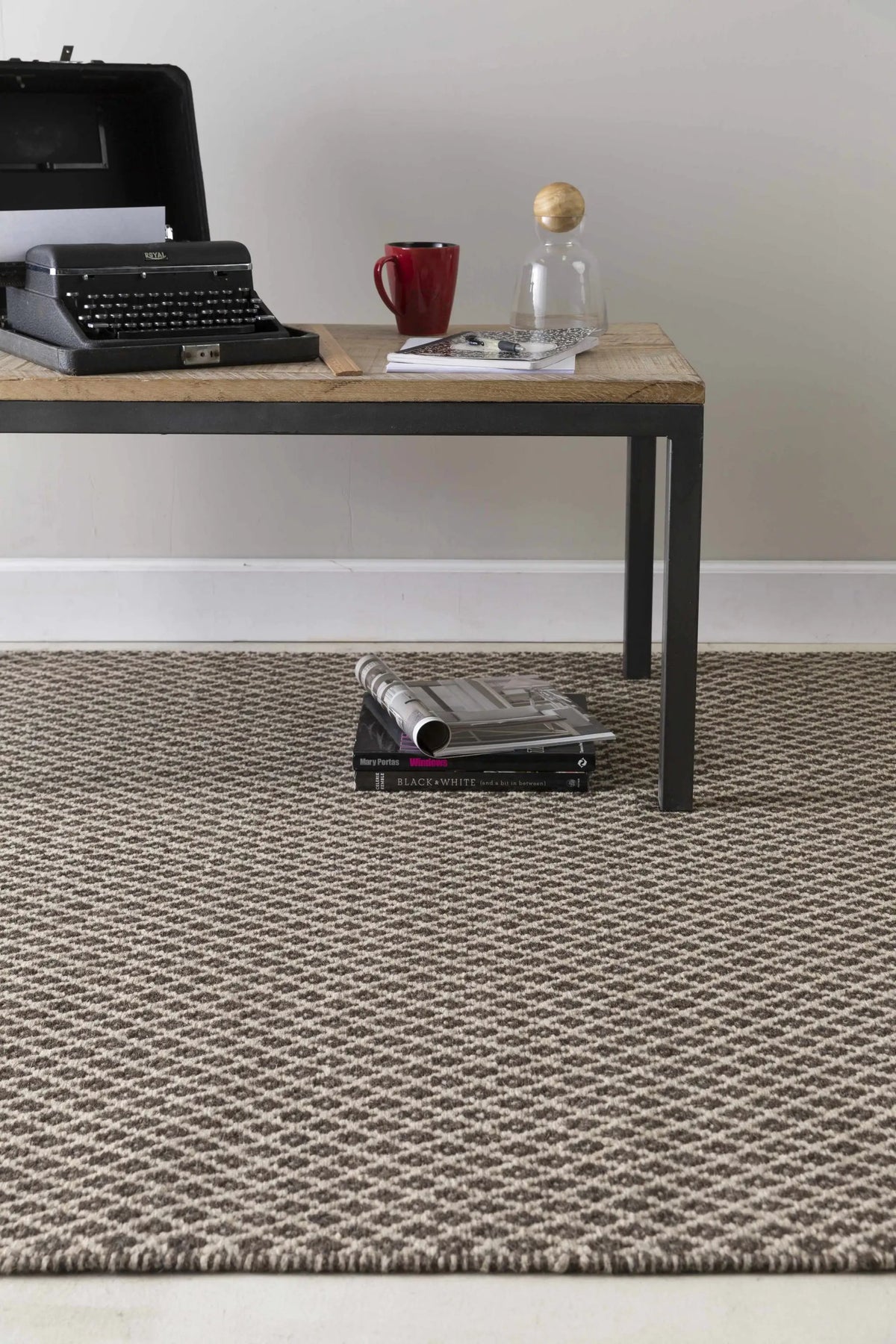 Lingo Brown Trellis Flatweave Rug - Clearance, photo 3 of 8