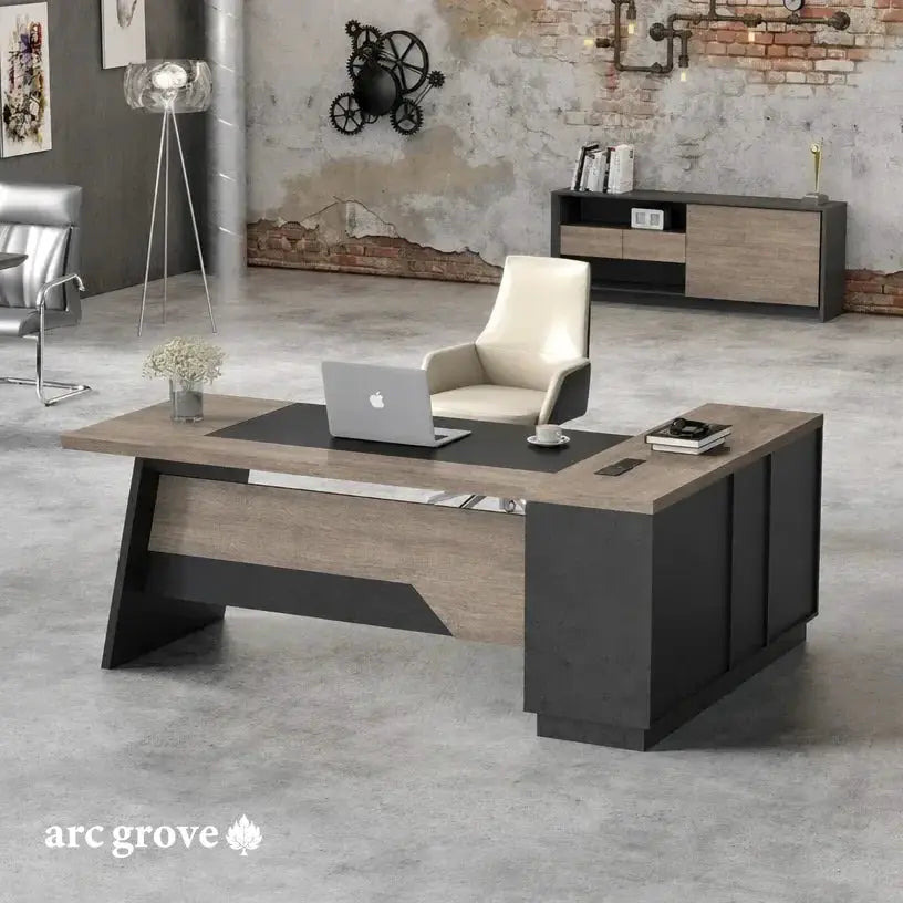 Linton · Modern L-Shaped Executive Desk by Arc Grove