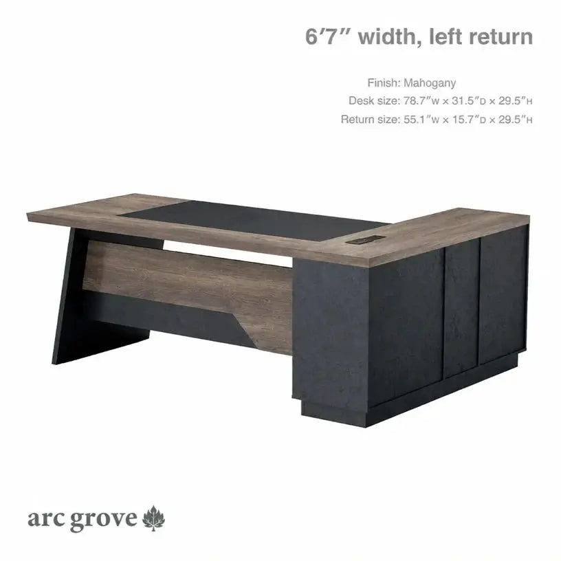 Linton · Modern L-Shaped Executive Desk by Arc Grove