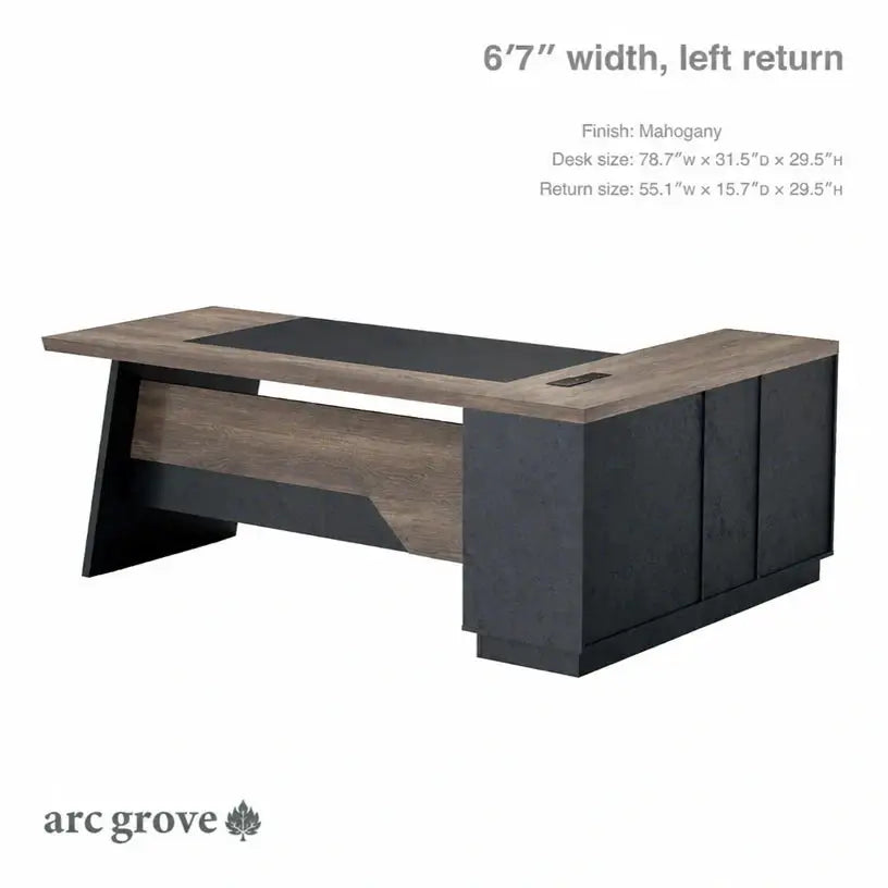 Linton · Modern L-Shaped Executive Desk by Arc Grove