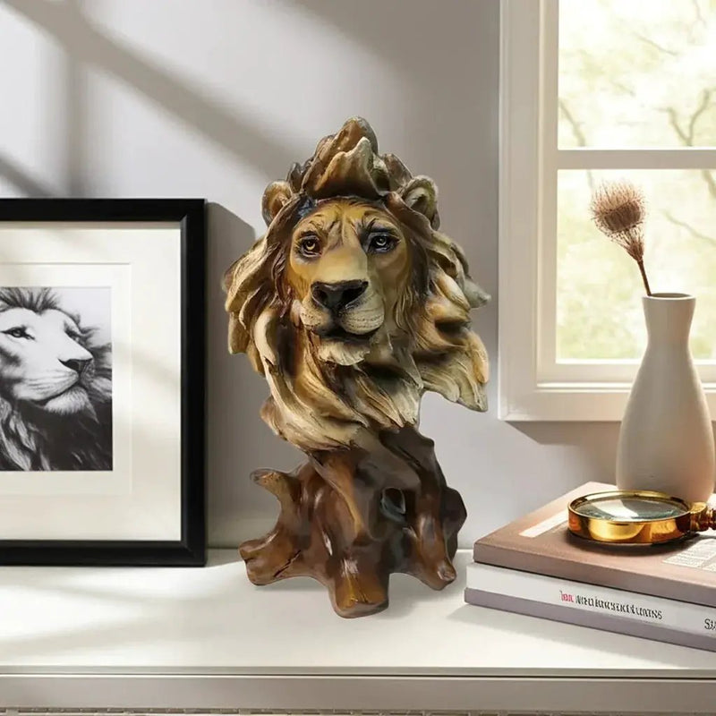 Lion Statue - Majestic Bronze Small by House Of Avana