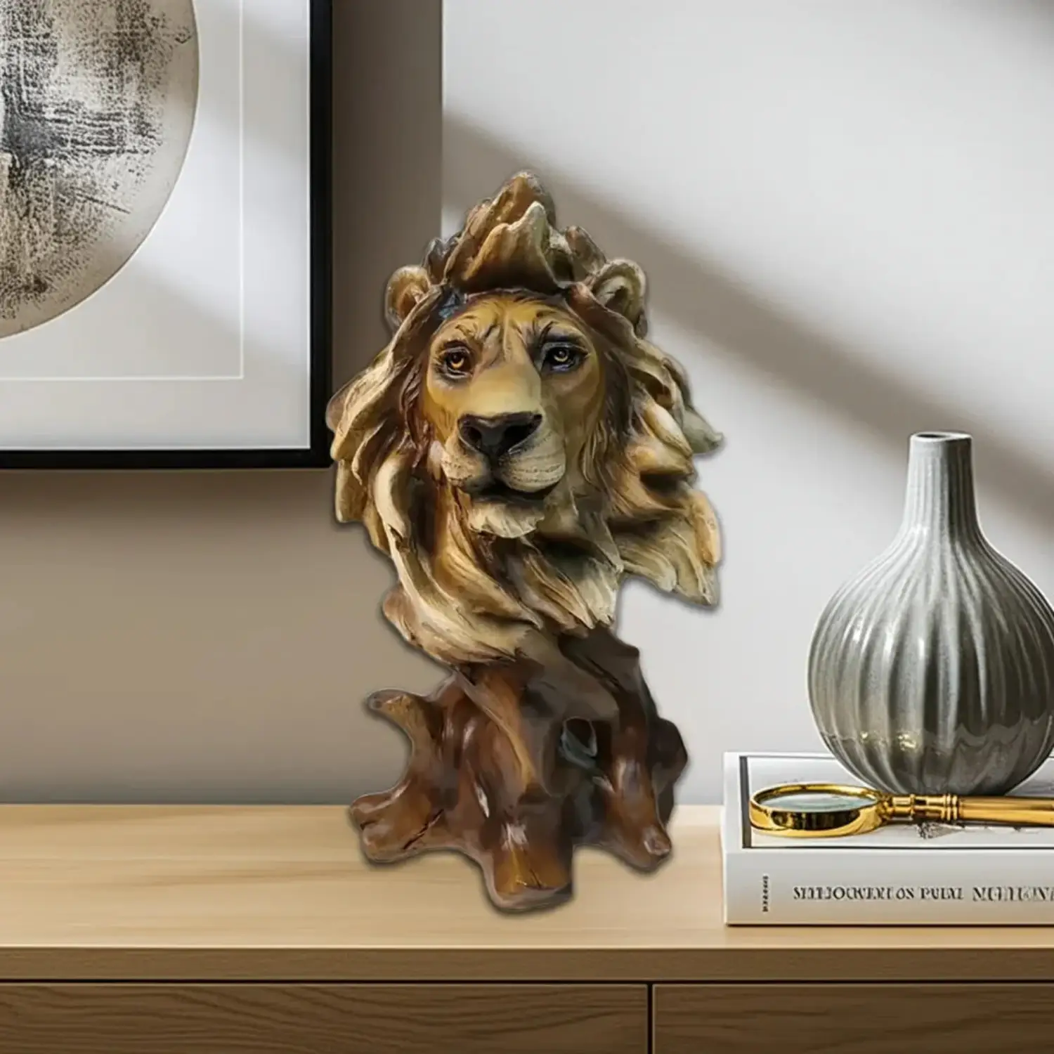 Lion Statue - Majestic Bronze Small by House Of Avana