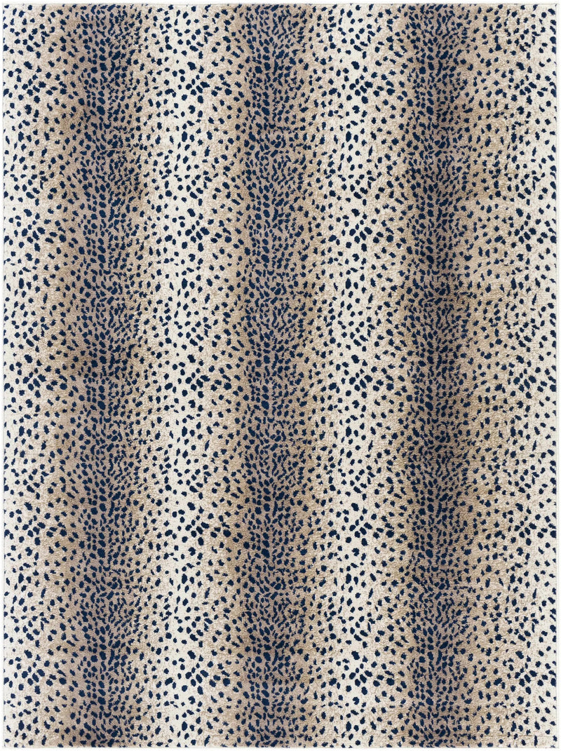 Pointblank Tan & Navy Leopard Print Area Rug by Boutique Rugs