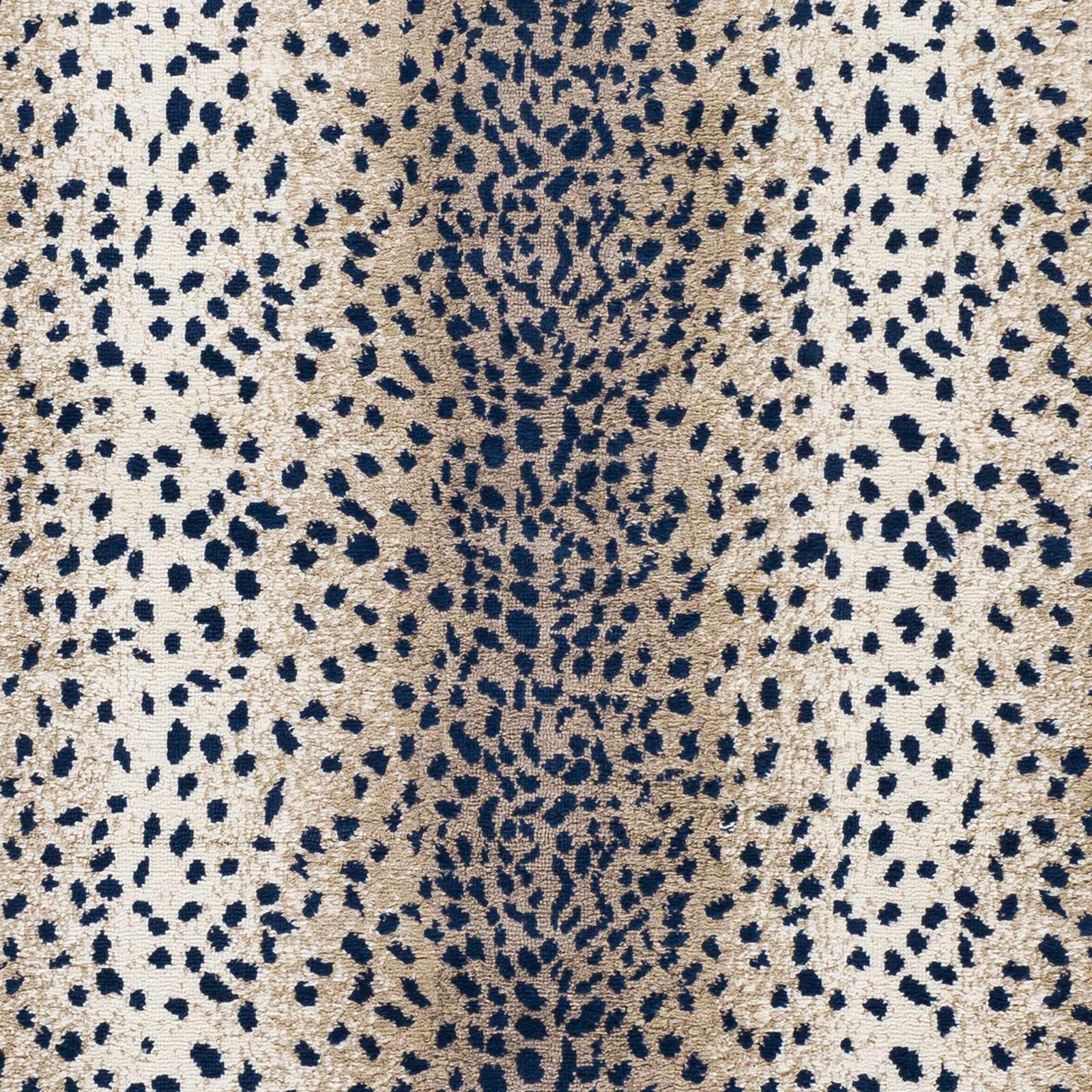 Pointblank Tan & Navy Leopard Print Area Rug by Boutique Rugs