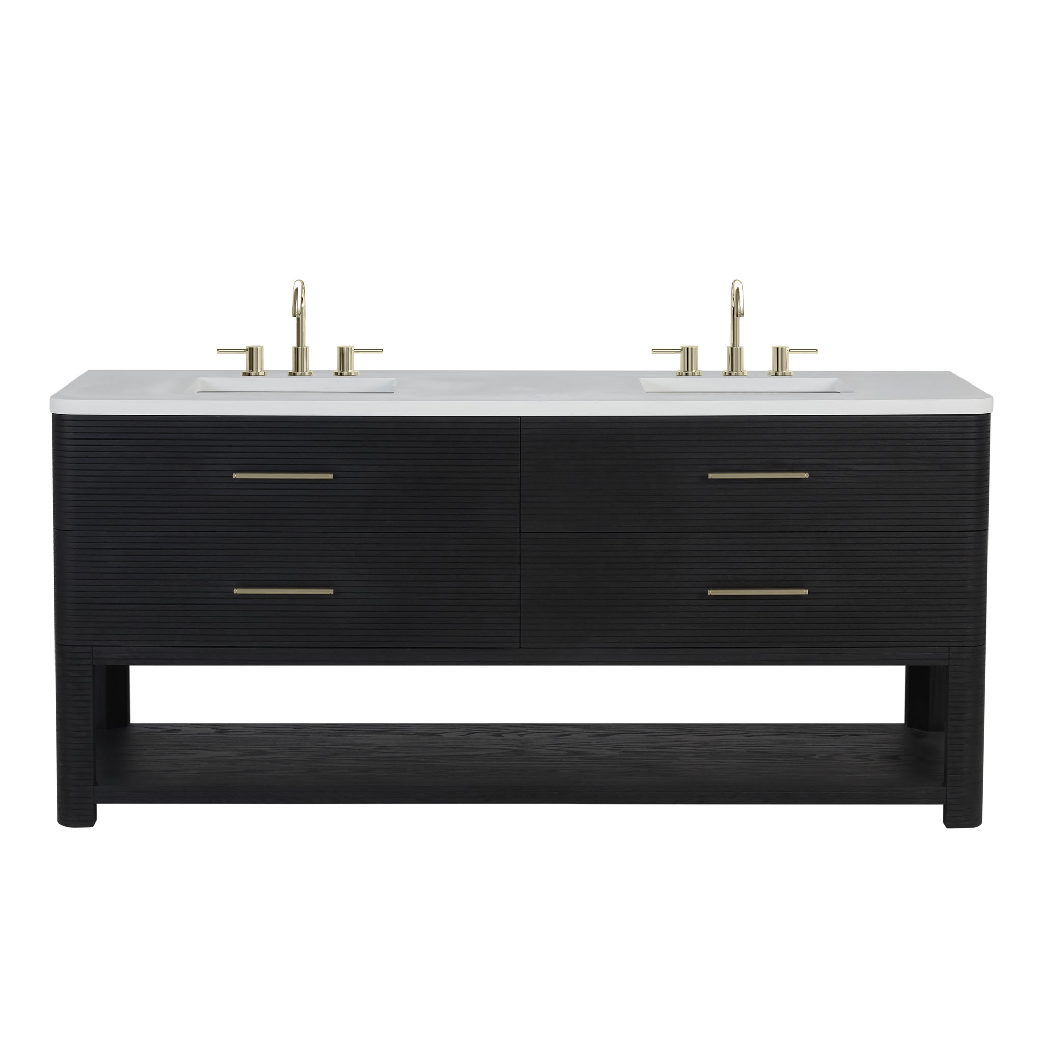 James Martin Lucian 72" Double Bathroom Vanity, Carbon Oak, view 31