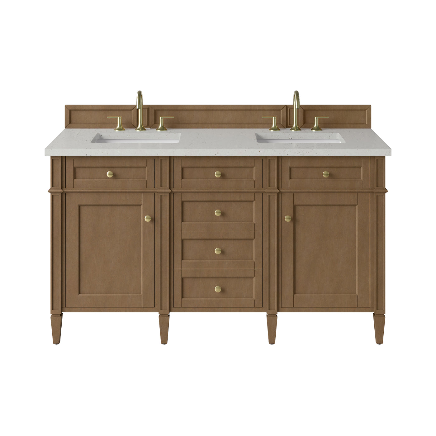 James Martin Brittany 60" Double Bathroom Vanity, Pecan, view 26