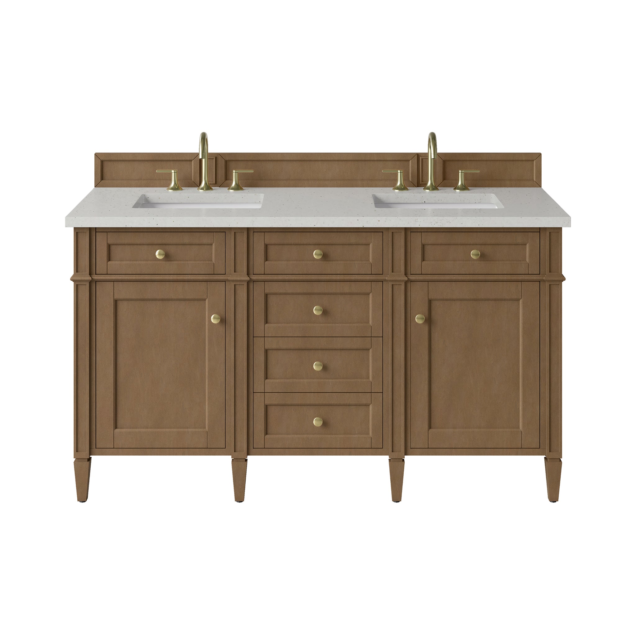 James Martin Brittany 60" Double Bathroom Vanity, Pecan, view 26