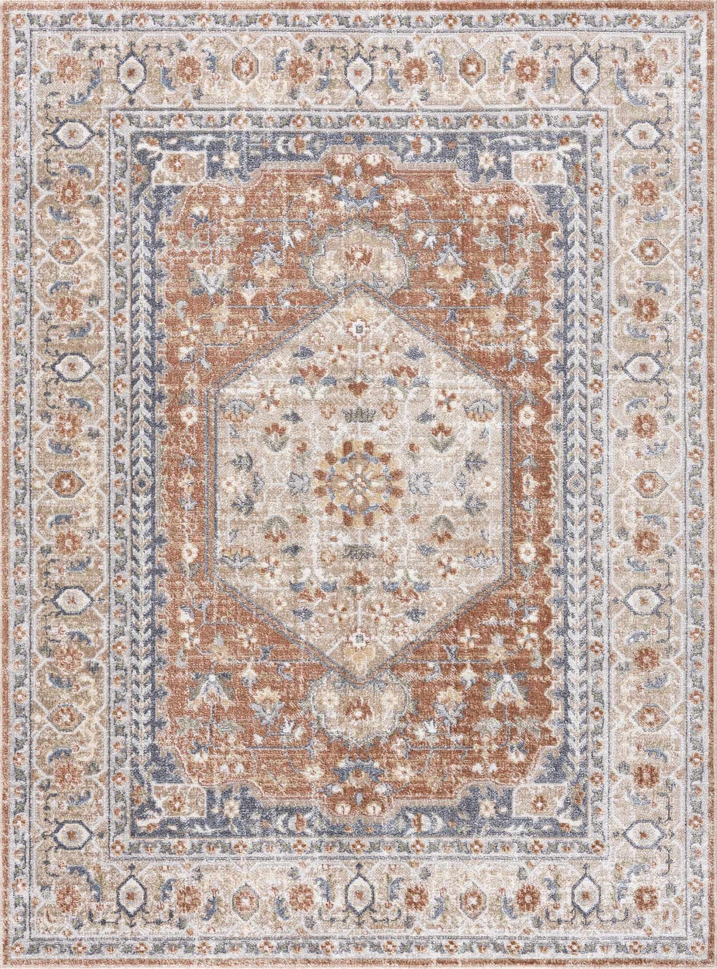 Gael Rust Boutique Washable Rug by Boutique Rugs