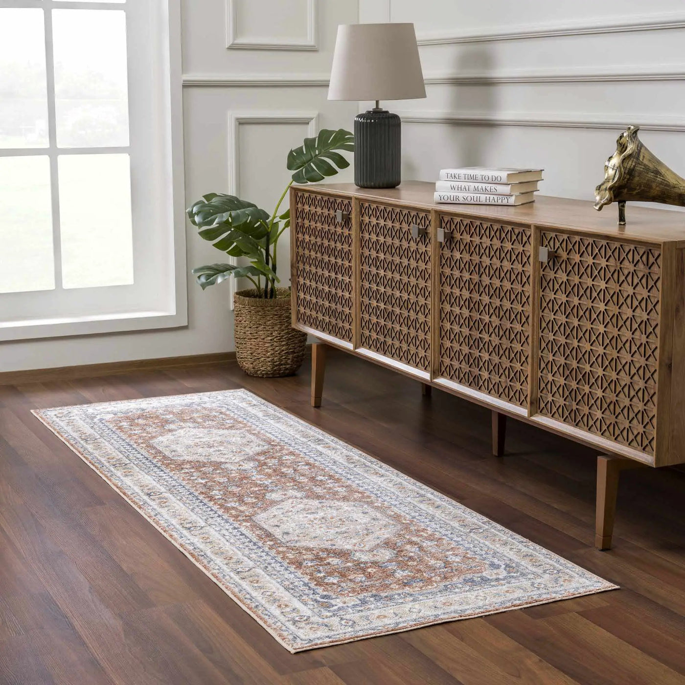 Gael Rust Boutique Washable Rug by Boutique Rugs