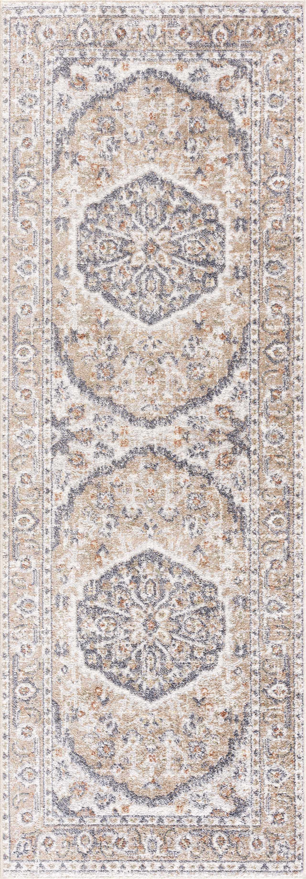 Hiti Beige Flat Pile Washable Rug by Boutique Rugs