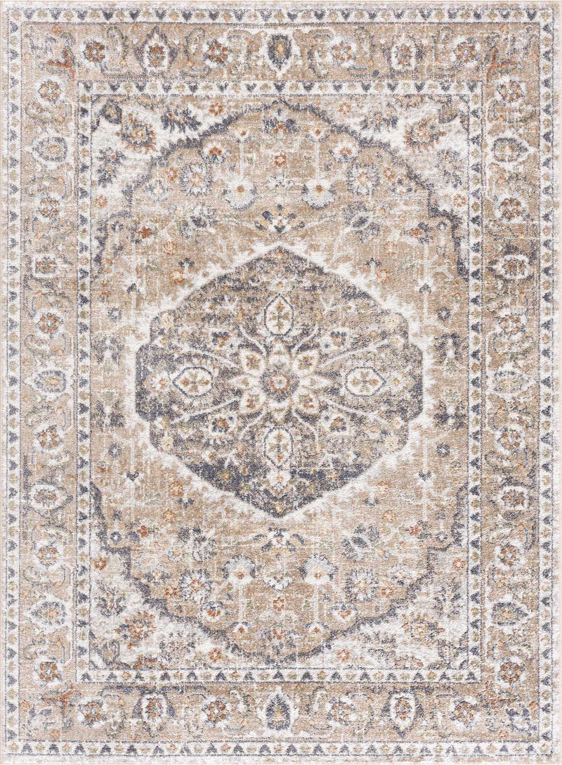 Hiti Beige Flat Pile Washable Rug by Boutique Rugs