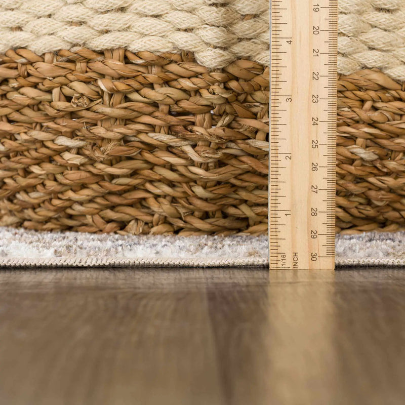 Hiti Beige Flat Pile Washable Rug by Boutique Rugs