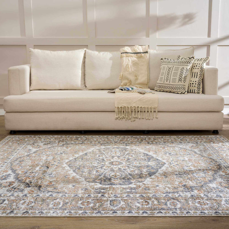 Hiti Beige Flat Pile Washable Rug by Boutique Rugs