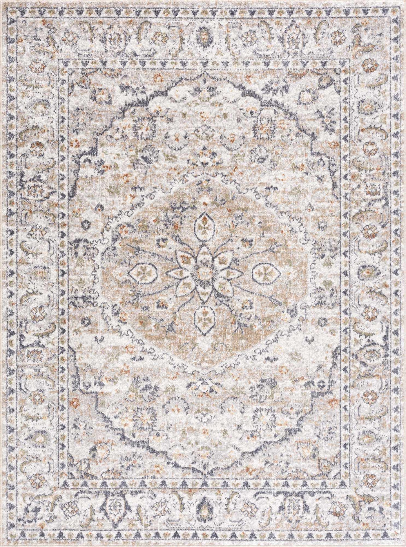 Hiti Cream Flat Pile Washable Rug by Boutique Rugs