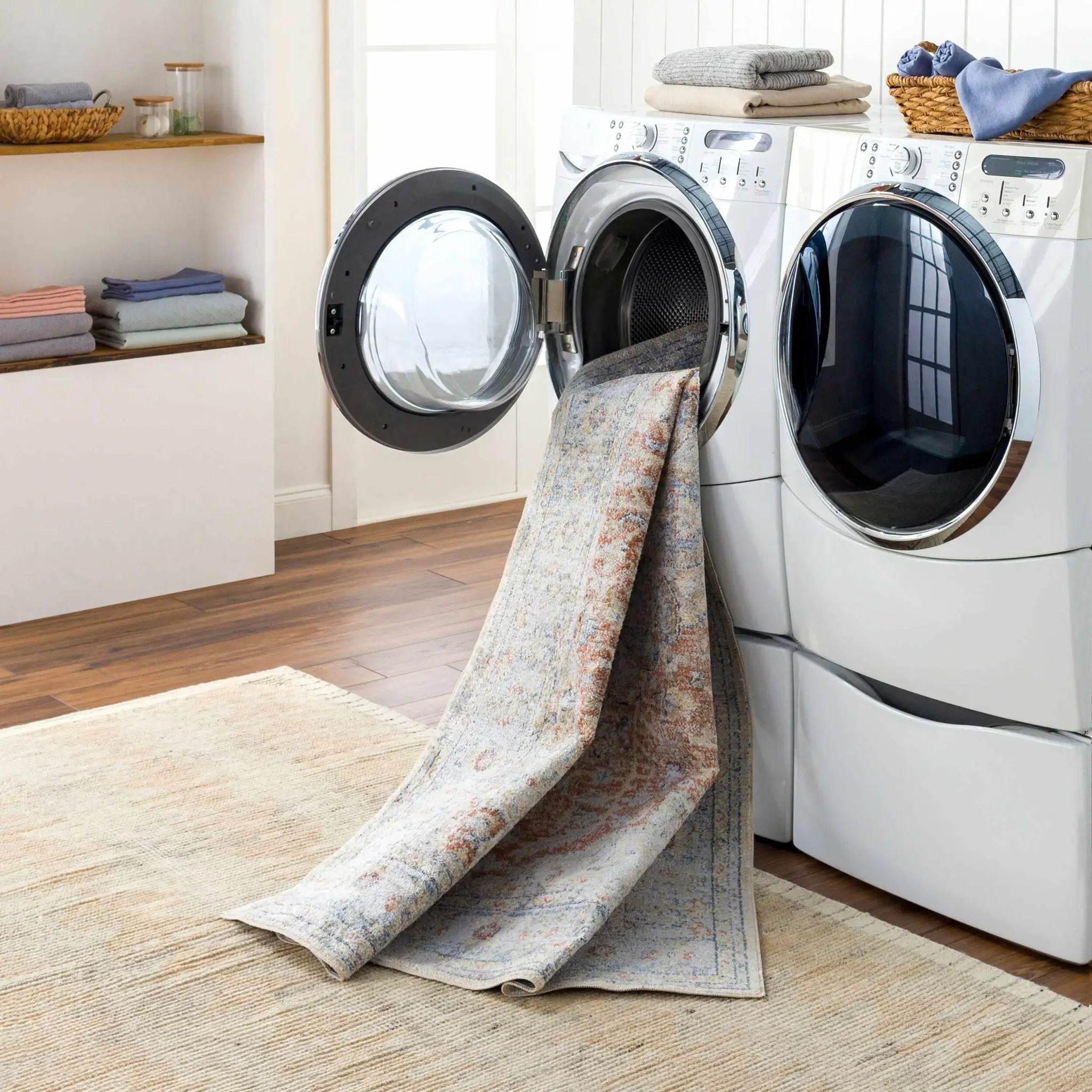 Emke Flat Pile Washable Rug - Clearance by Boutique Rugs