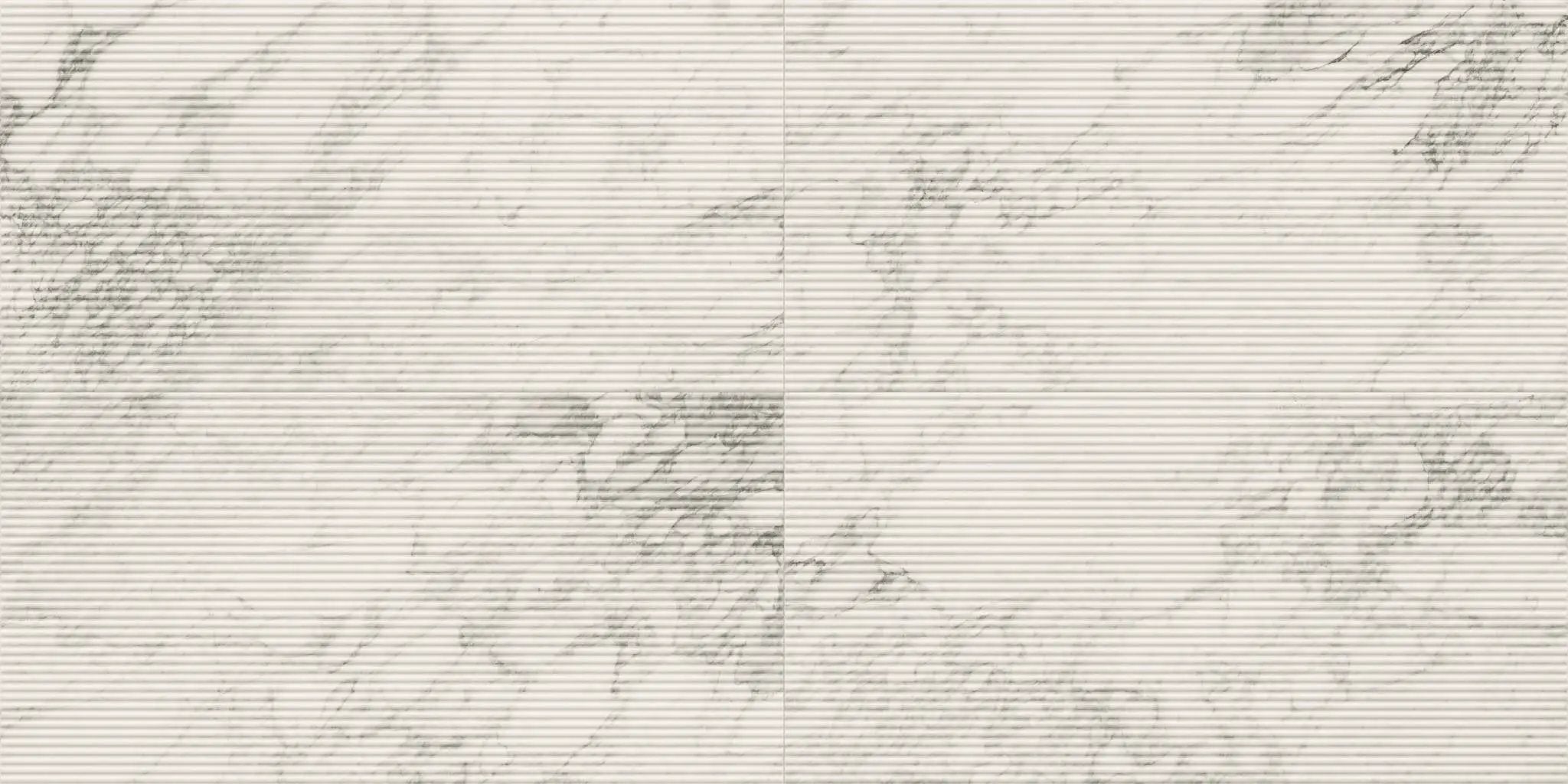 Veneer World Atelier Charme Evo Flute Renoir Plus Marble Look Porcelain Accent Tiles 24x48 by landmarkceramics