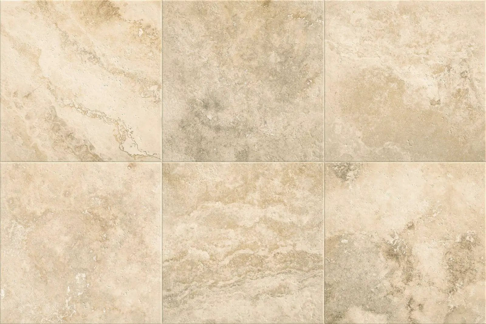 Frontier20 Travertine Cross Cut Country Classic Double Mesh Look Porcelain Moldings 24x24 by landmarkceramics