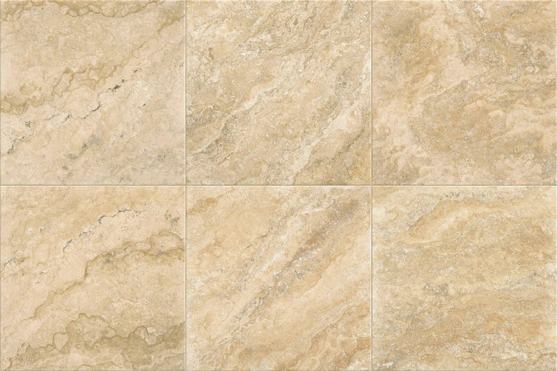 Frontier20 Travertine Cross Cut Philadelphia L Shape Closure Corner Right Look Porcelain Moldings 12x24 by landmarkceramics