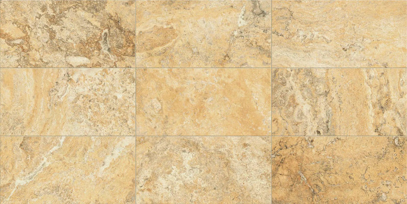 Trail Cross Cut Scabas Mosaic J Travertine Look Porcelain Mosaics 12x12 by landmarkceramics