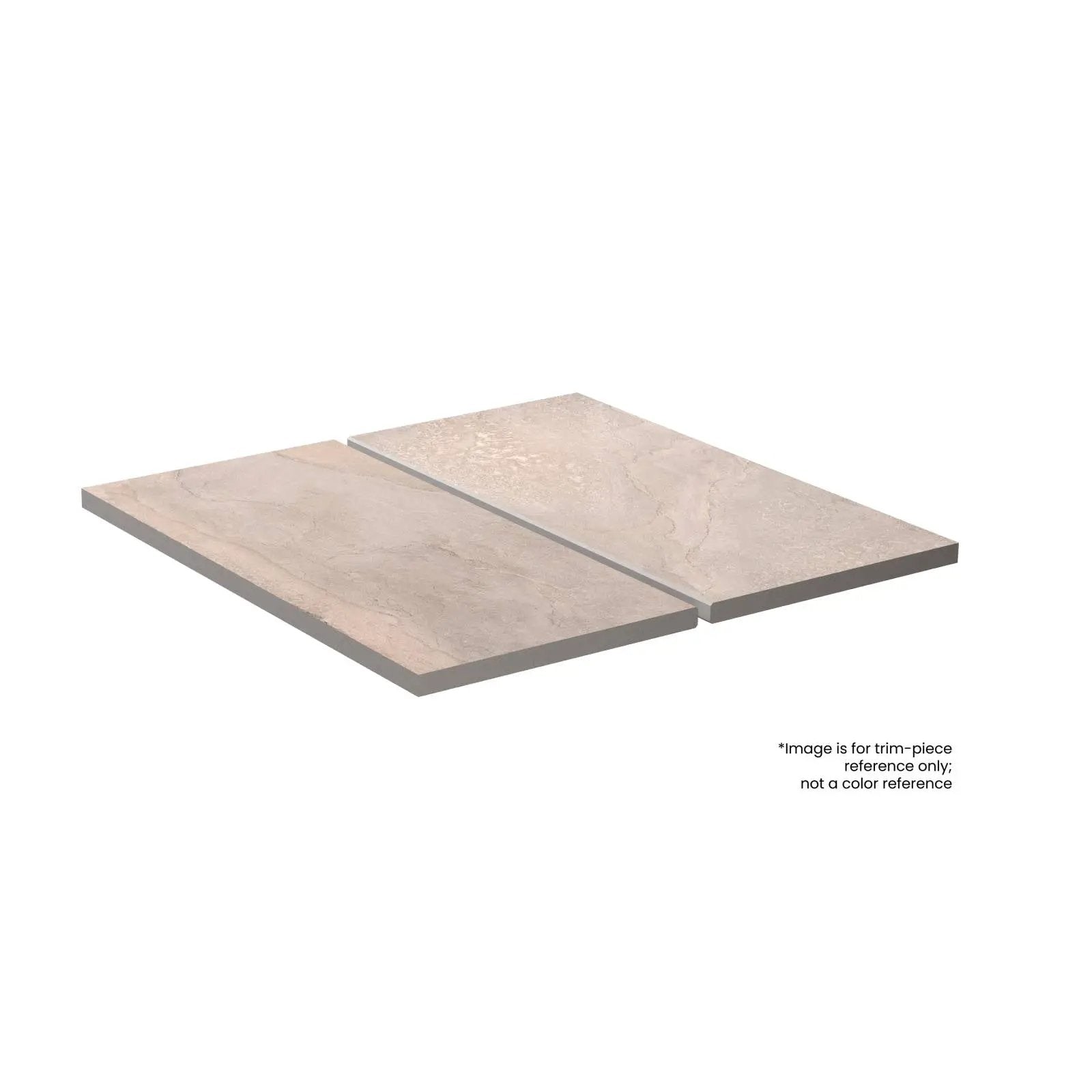 Frontier20 Limestone Linear Cover Drain Set Look Porcelain Moldings 24x48 by landmarkceramics