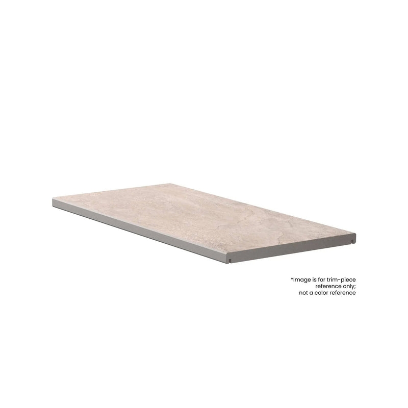 Frontier20 Diamond White Cover Terrazzo Look Porcelain Moldings 12x24 by landmarkceramics