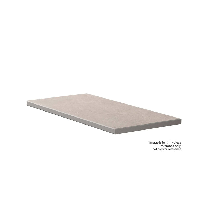 Frontier20 Ash End-cover Limestone Look Porcelain Moldings 12x24 by landmarkceramics