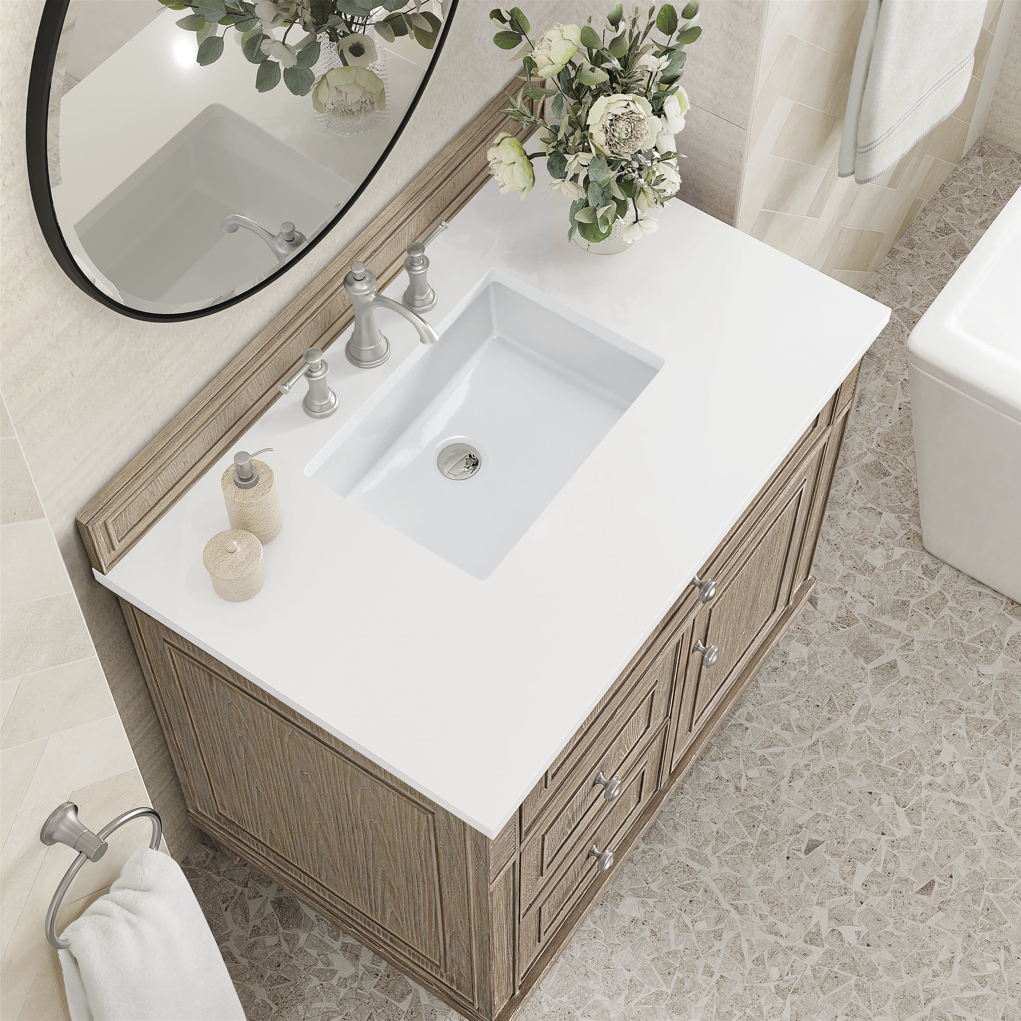 James Martin Lorelai 36" Single Bathroom Vanity, Whitewashed Oak, view 37
