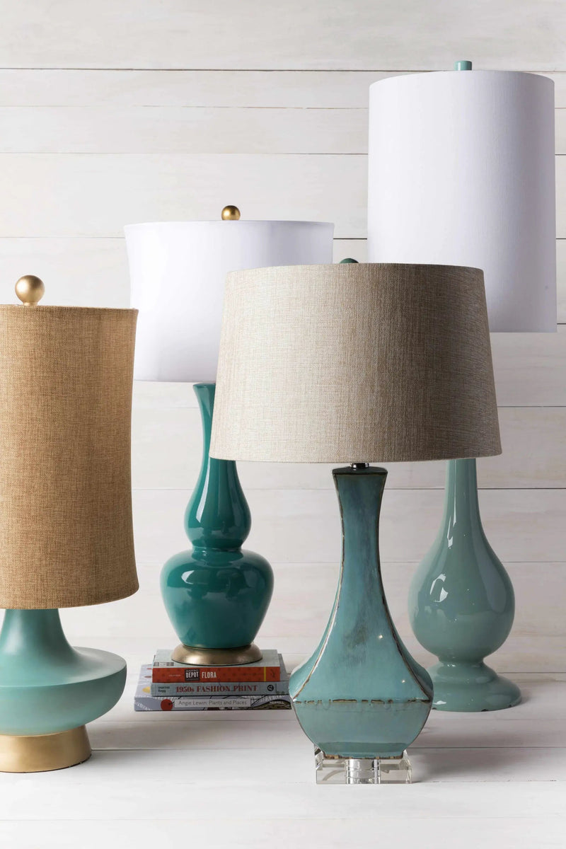 Aringay Aqua Textured Table Lamp by Boutique Rugs
