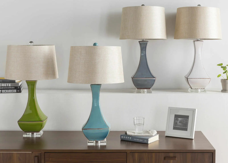 Kalilangan Gray Ceramic Table Lamp by Boutique Rugs