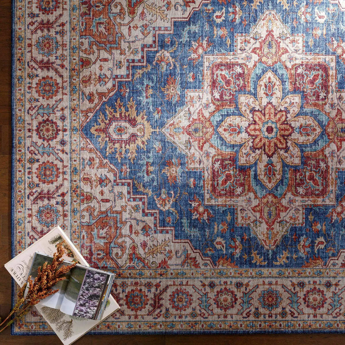 Kapaa Blue Medallion Rug - Clearance, photo 12 of 14