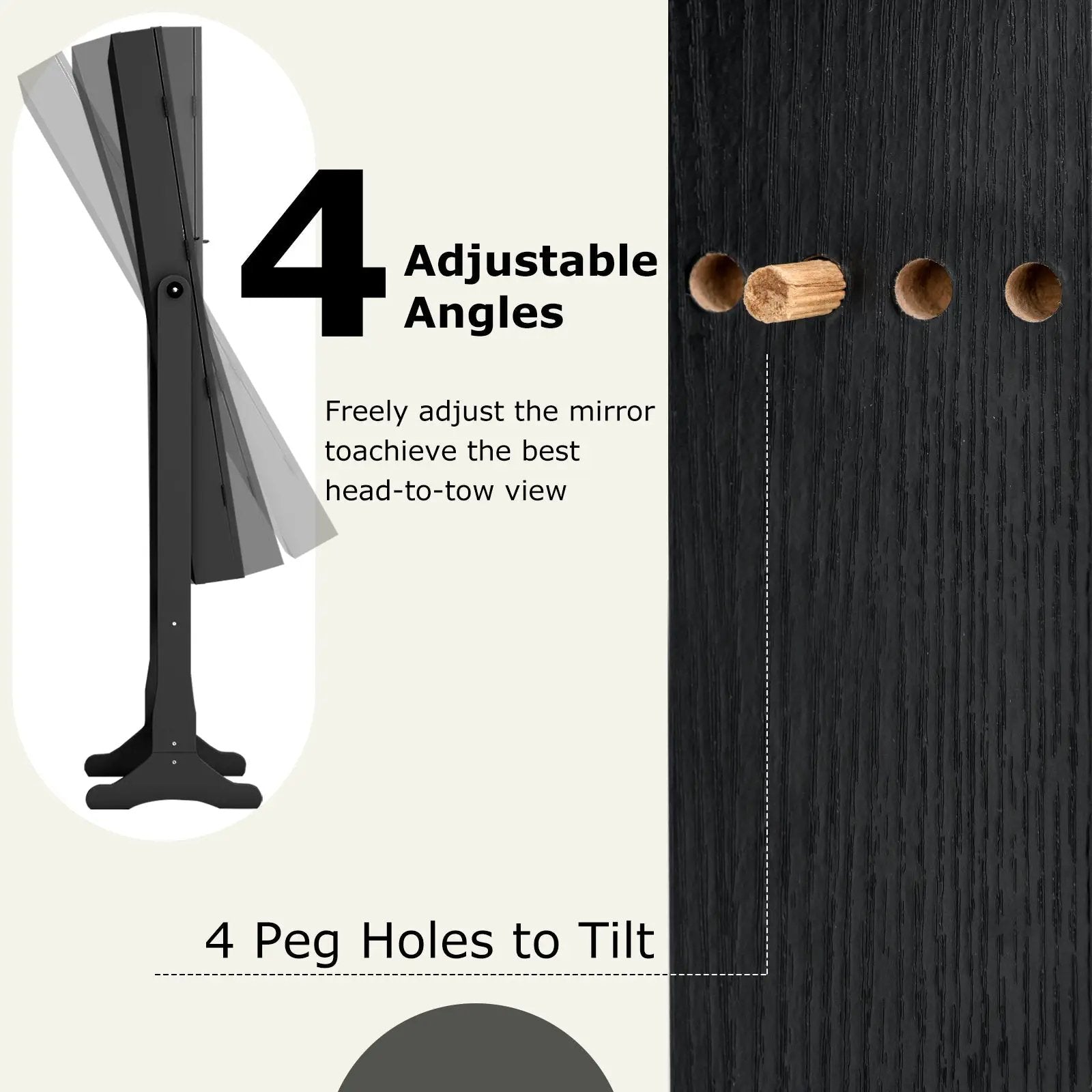 Lockable Freestanding Jewelry Cabinet Armoire with Full-Length Mirror and Lights by DirectDeals