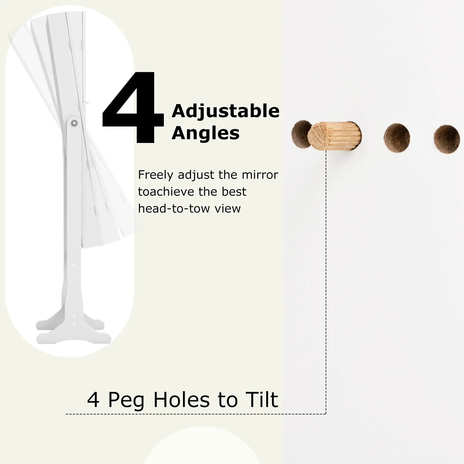 Lockable Freestanding Jewelry Cabinet Armoire with Full-Length Mirror and Lights by DirectDeals