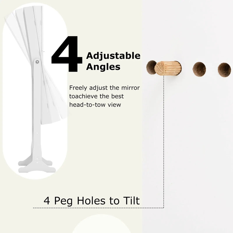 Lockable Freestanding Jewelry Cabinet Armoire with Full-Length Mirror and Lights by DirectDeals