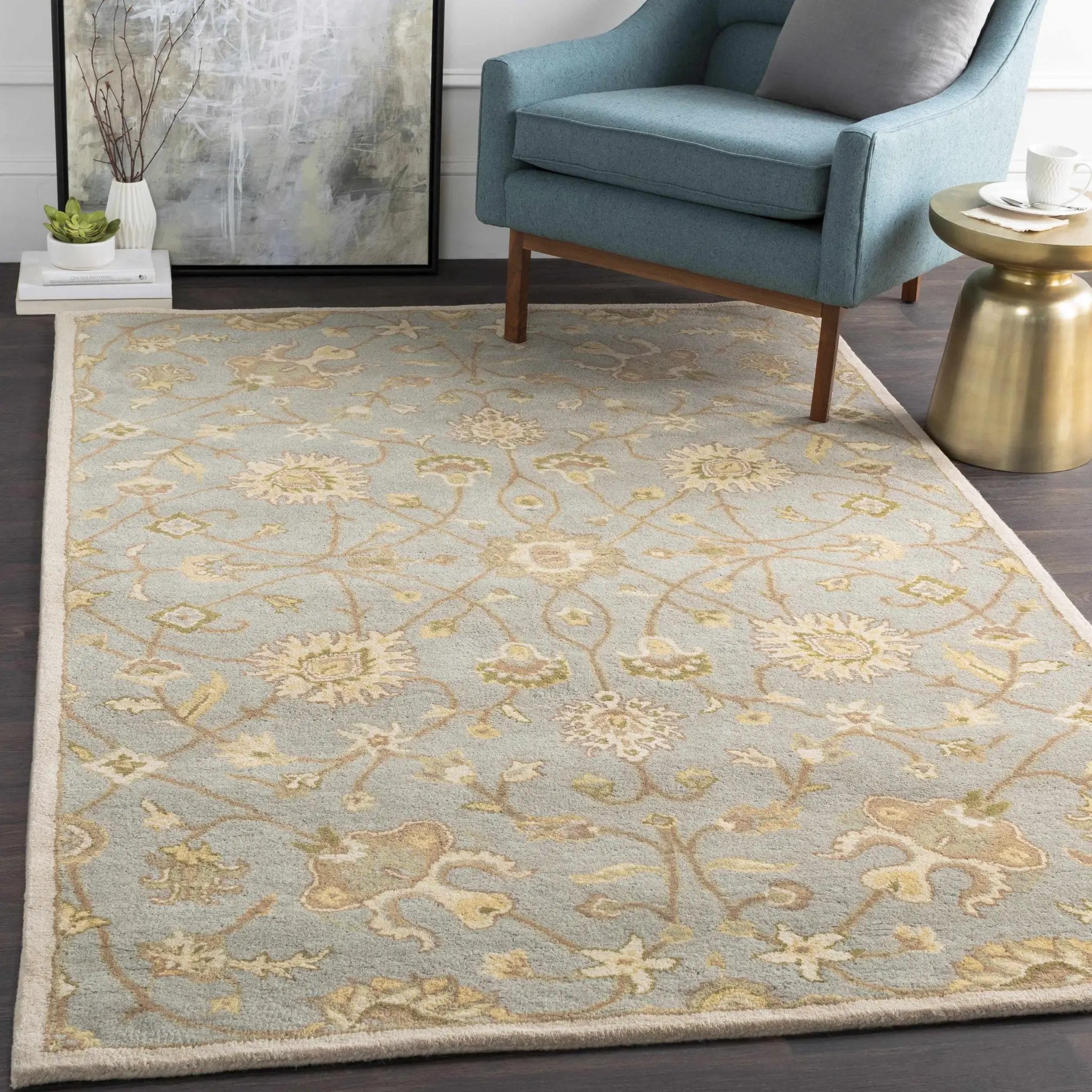 Logville Hand Tufted Light Olive 1121 Area Rug by Boutique Rugs