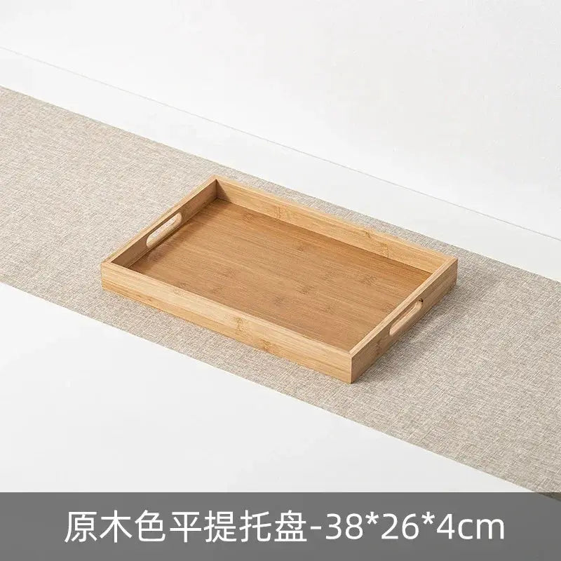 Long Rectangle Bamboo Tea Serving Tray by House Of Avana
