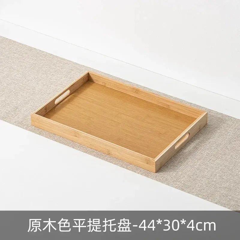 Long Rectangle Bamboo Tea Serving Tray by House Of Avana