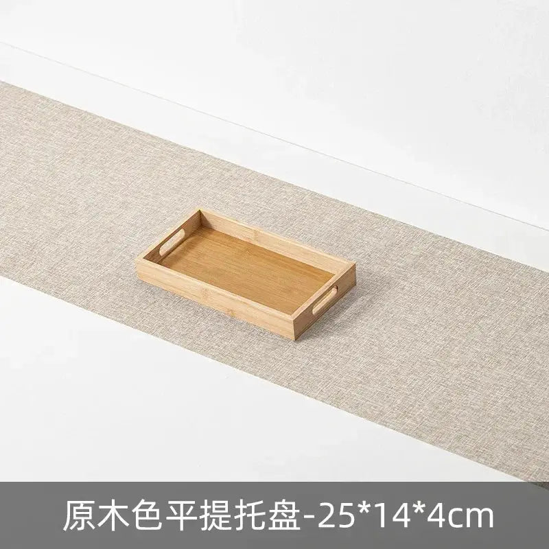 Long Rectangle Bamboo Tea Serving Tray by House Of Avana