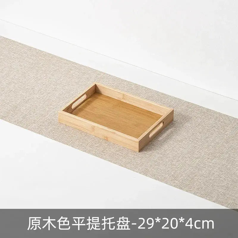 Long Rectangle Bamboo Tea Serving Tray by House Of Avana