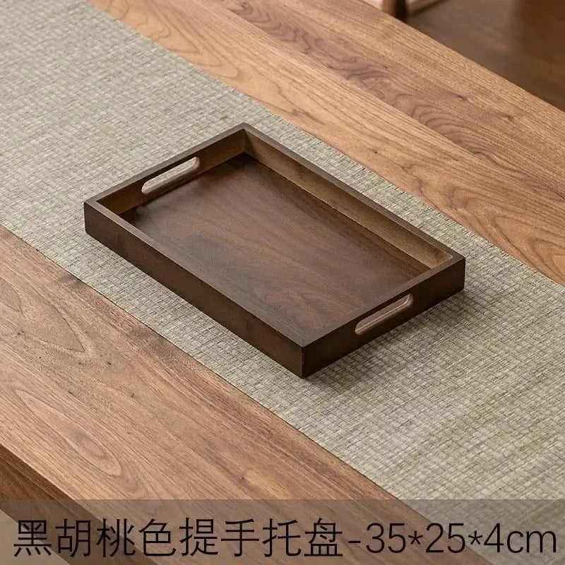 Long Rectangle Bamboo Tea Serving Tray by House Of Avana