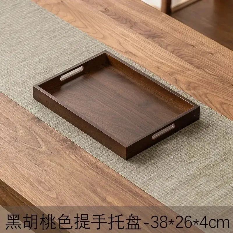 Long Rectangle Bamboo Tea Serving Tray by House Of Avana