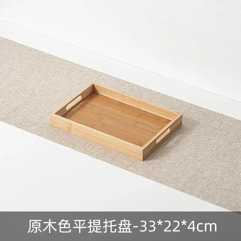 Long Rectangle Bamboo Tea Serving Tray by House Of Avana