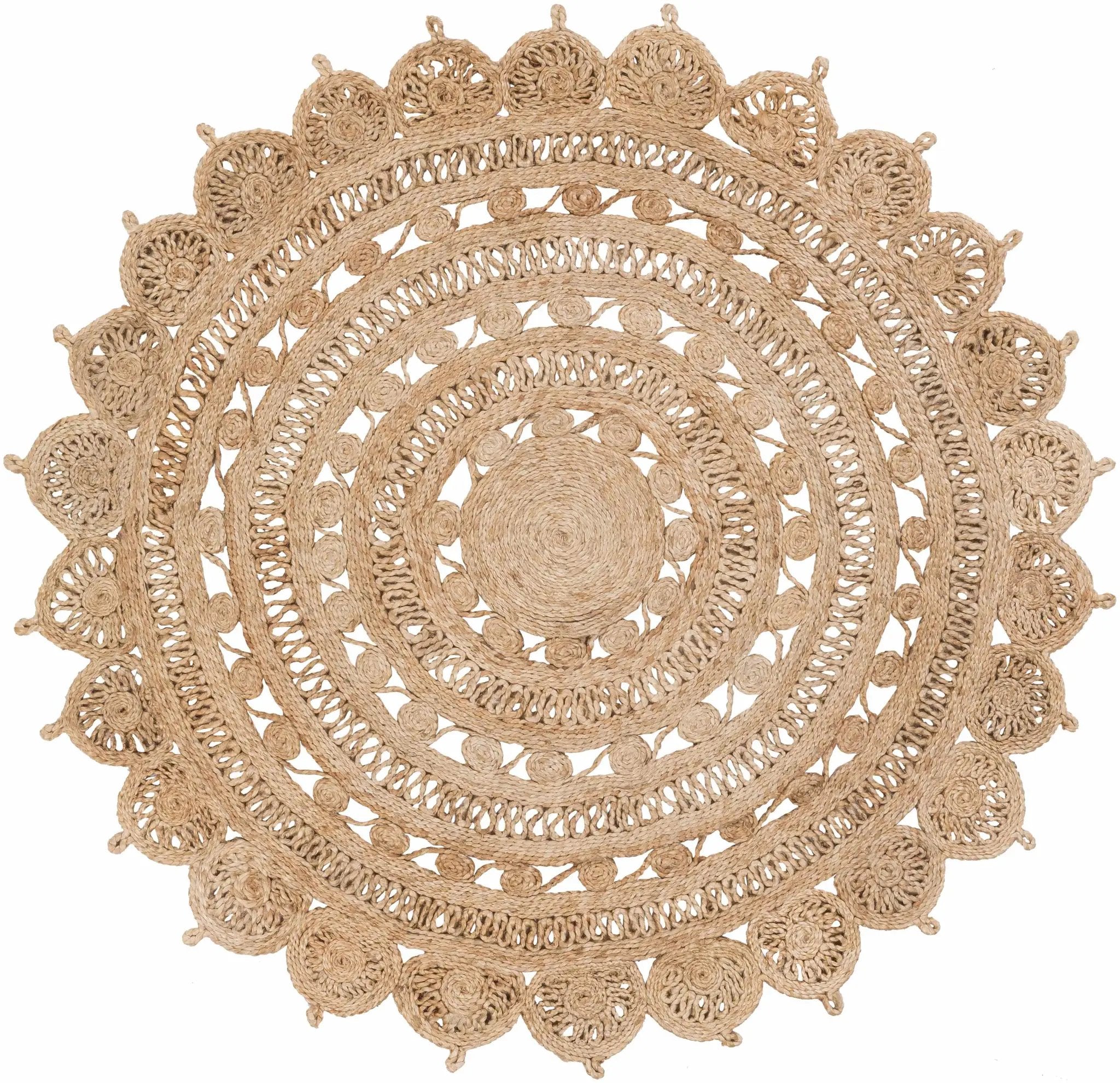 Longville Round Jute Rug - Clearance by Boutique Rugs