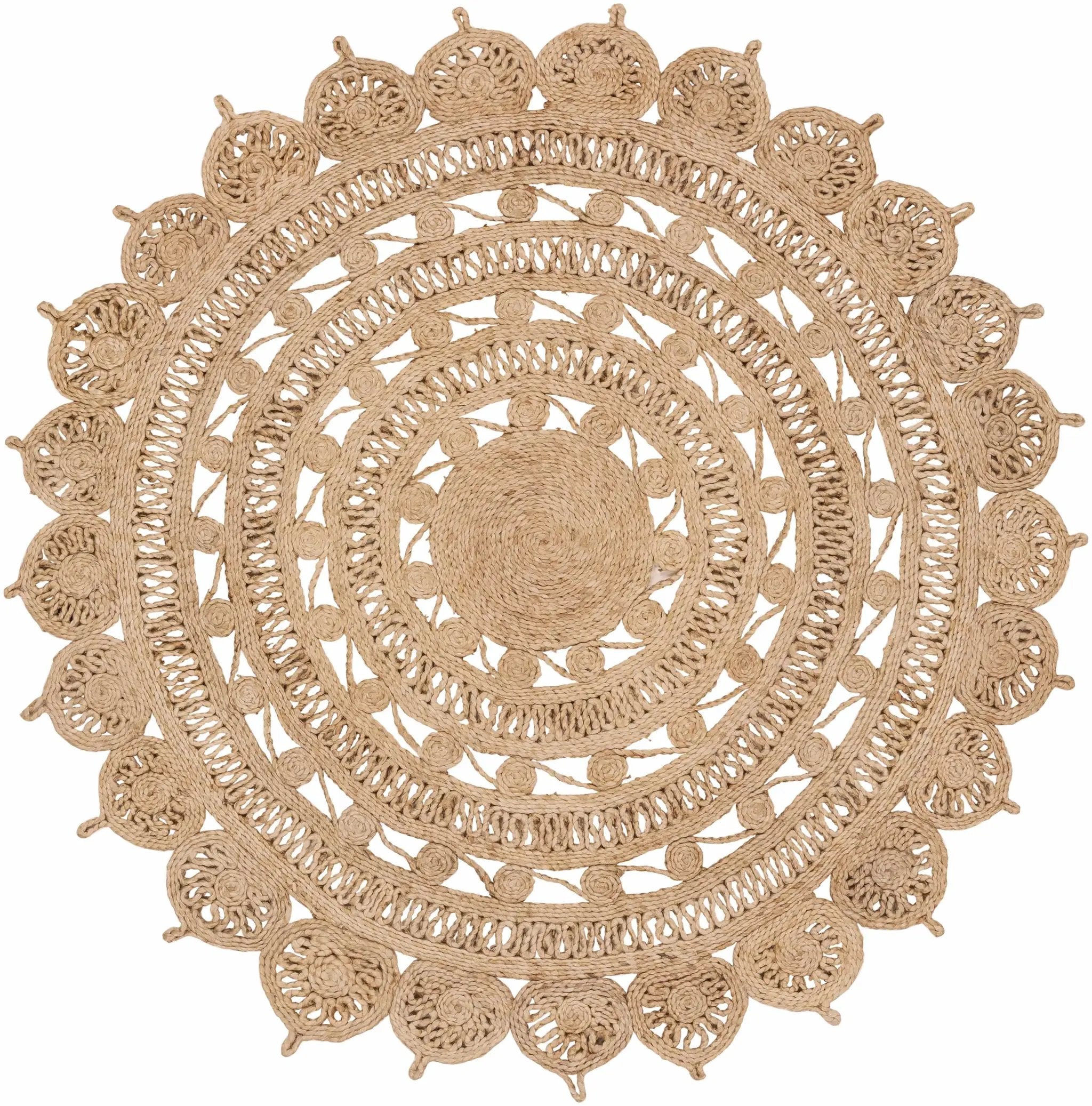 Longville Round Jute Rug - Clearance by Boutique Rugs