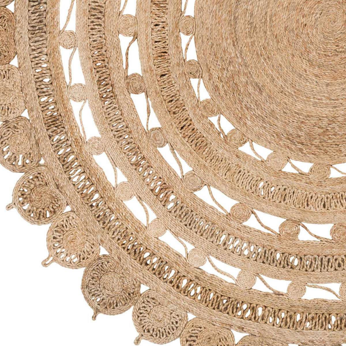Longville Round Jute Rug - Clearance, sample swatch