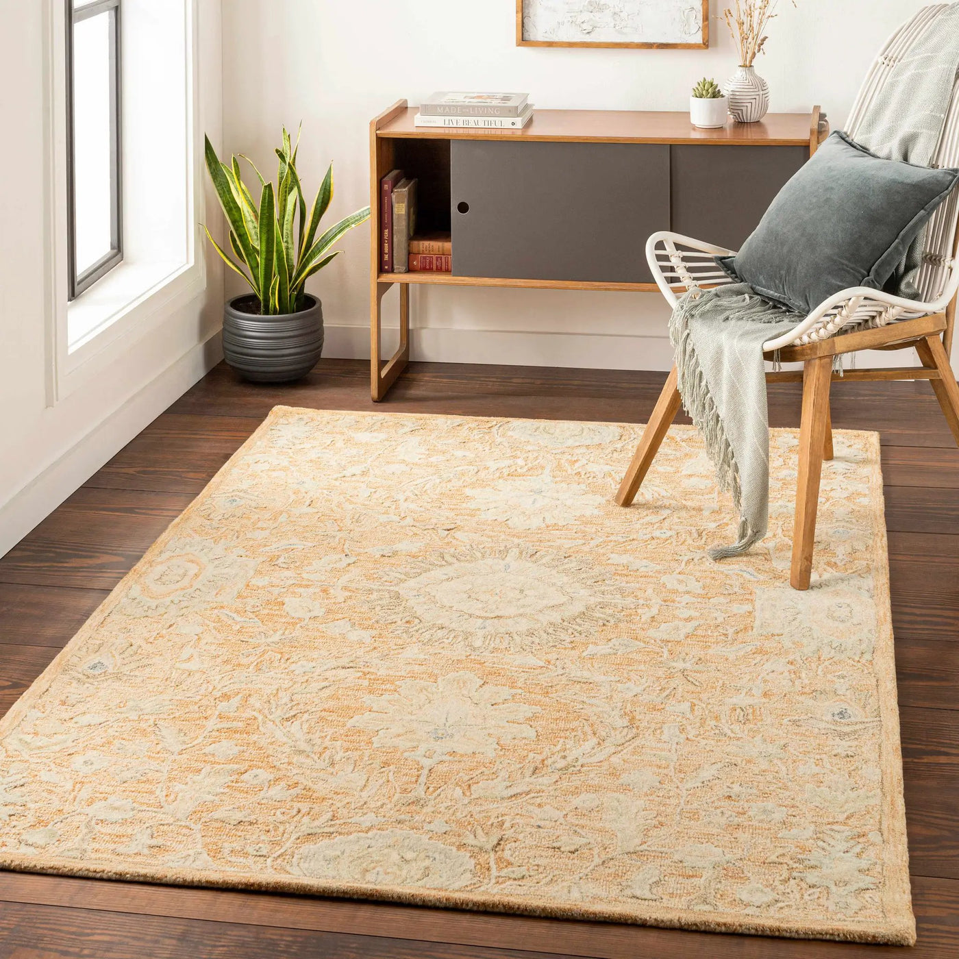 Lonoy 2x3 Small Coral Wool Carpet - Clearance by Boutique Rugs
